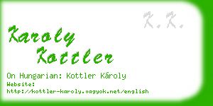 karoly kottler business card